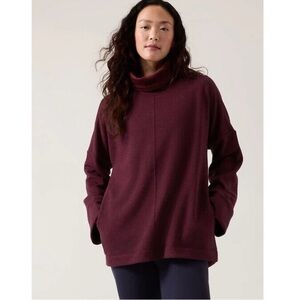 Athleta Burgundy Turtleneck Sweater